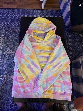 Camp High Hand Dyed Tie-Dye Pastel Hoodie Sweatshirt - Multicolor